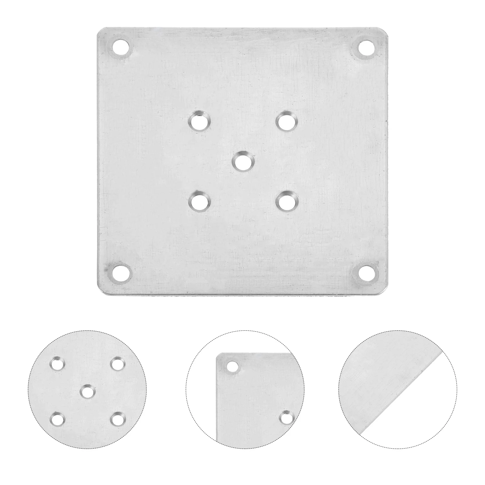 

8Pcs Furniture Leg Brackets Zinc Plating Thick 5-Hole Secure Flat Mounting Plates for Table Sofa Couch Repair Table Leg Brackets