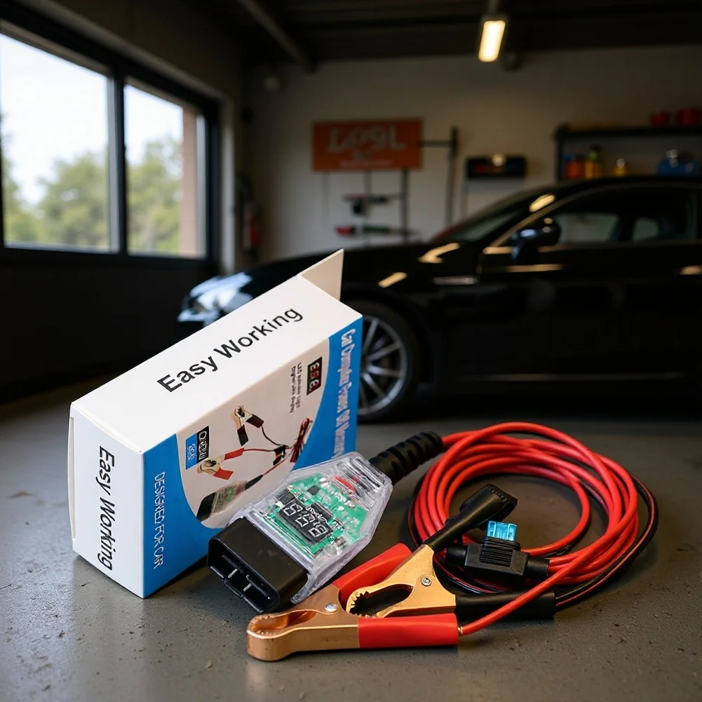 Car For Battery Replacement Aid with Voltage and Current Readout for Proper Power Backup During ECU-Sensitive Swaps