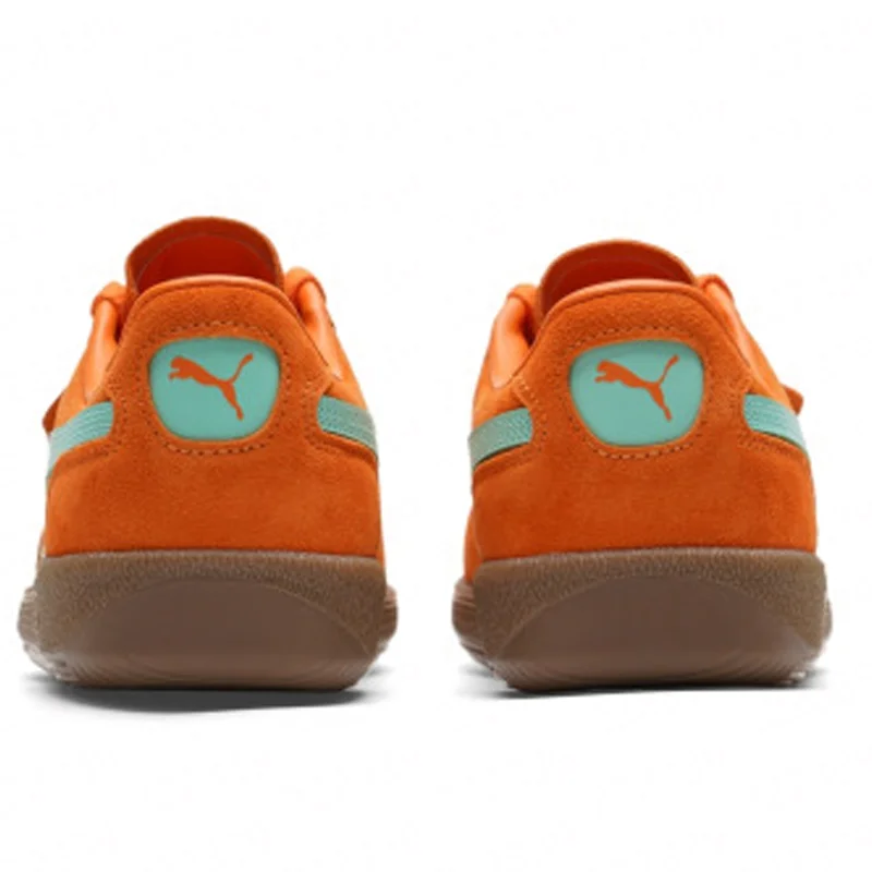 Tênis Retro Puma Suede Laranja Vibrante com Sola de Borracha para Homens e Mulheres, Calçados Casuais Vintage