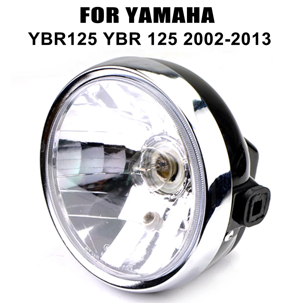 

Moto Headlamp Amber Headlights Classic Round For Yamaha YBR125 YBR 125 2002-2013 Driving lights bulb motorcycle headlight lamp