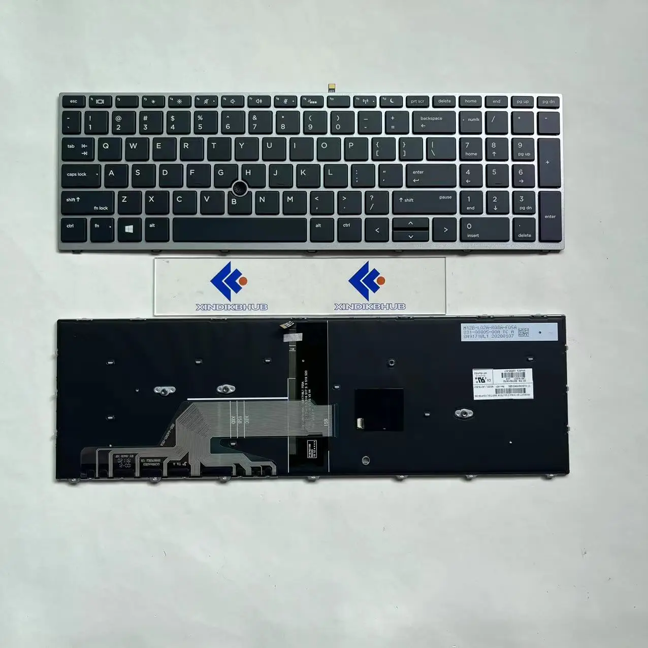 

XIN-Russian-US Backlight Laptop Keyboard For HP Probook 450 G5 455 G5 470 G5 650 G4 650 G5 with Backlit with pointer