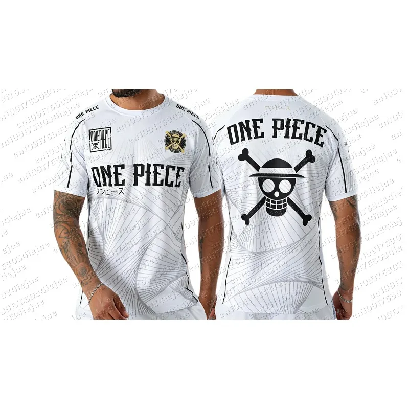 

Футбольная футболка One Piece Luffy 2026, детская футбольная форма, специальная футболка для мужчин/женщин, быстросохнущая дышащая толстовка