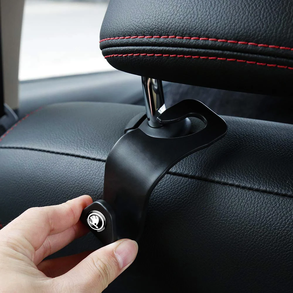 2Pcs Car Seat Back Hook Hanger Fastener Organizer Holder Car Storage Accessories For Skoda Octavia A5 A7 A2 Rapid Fabia Superb