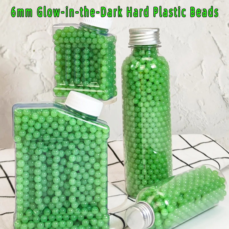 2T   6mm Luminous Hard Plastic Beads Glow in Dark for Team Battle Competition Toy Gun Accessories