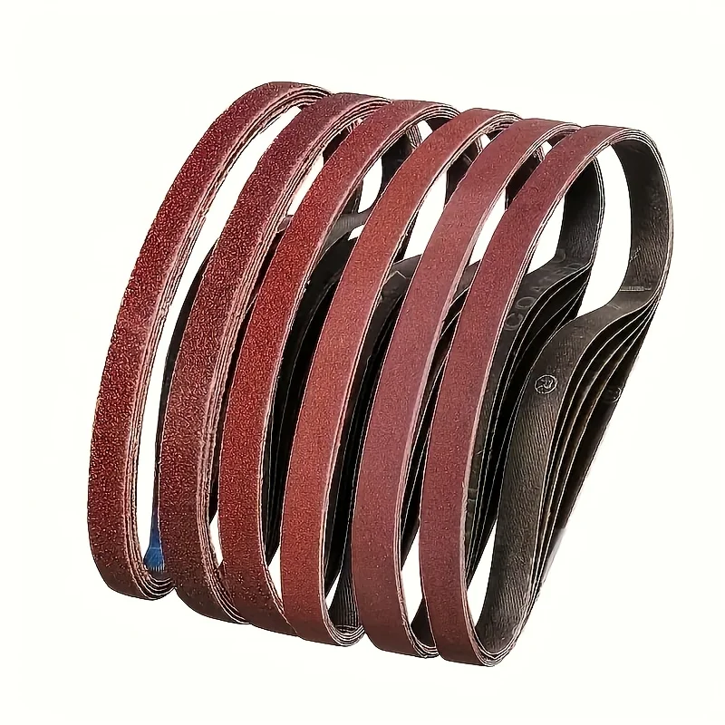 

10/50 шт. лента из глинозема (1/2 "x18"/13 мм x 457 мм), подходит для шлифования и выравнивания древесины, долговечная прочная конструкция задницы