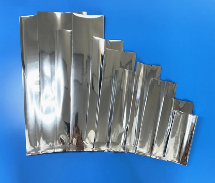 100PCS Side Gussets Open Top Gold Aluminum Foil Bag DIY Logo Spice Coffee Powder Tea Matcha Cocoa Heat Sealing Storage Pouches