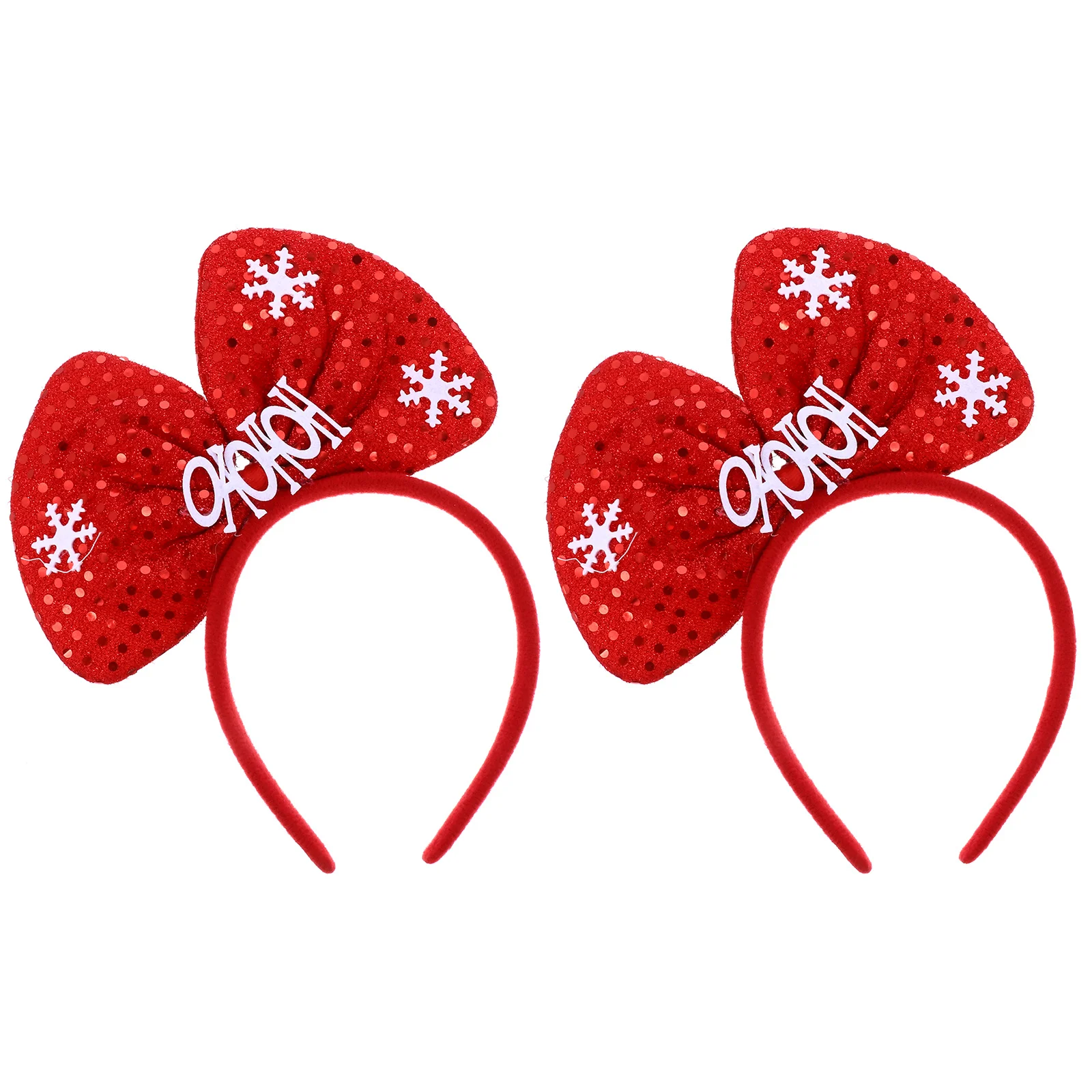 

2Pcs Bowknot Hair Hoop Durable Cloth Lightweight Elastic Headband Christmas Hair Accessories Party Gift for