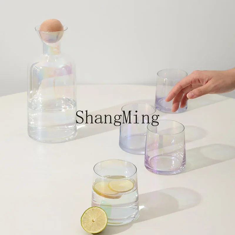 

CL large-capacity cold kettle water cup set creative straight transparent glass water liter household simple cold kettle