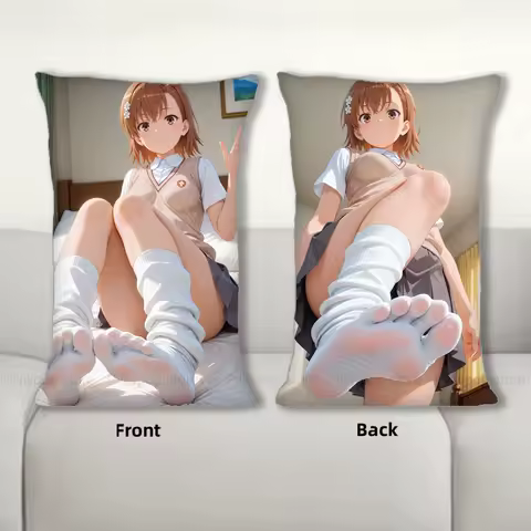 Dakimakura Anime Misaka Mikoto Body Pillow Cover Sofa Cushion Double-side Print Throw Pillow Case 40X60cm