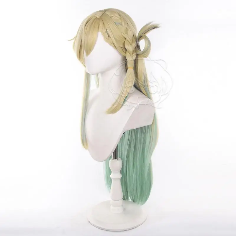 Anime Wuthering Waves Lynae Cosplay-Perücken, Cosplay-Kostüme, Kopfbedeckung, 80 cm lange, simulierende Kopfhaut, dicke, gemischte, bauschige Langhaar-Perücken – Detail 5