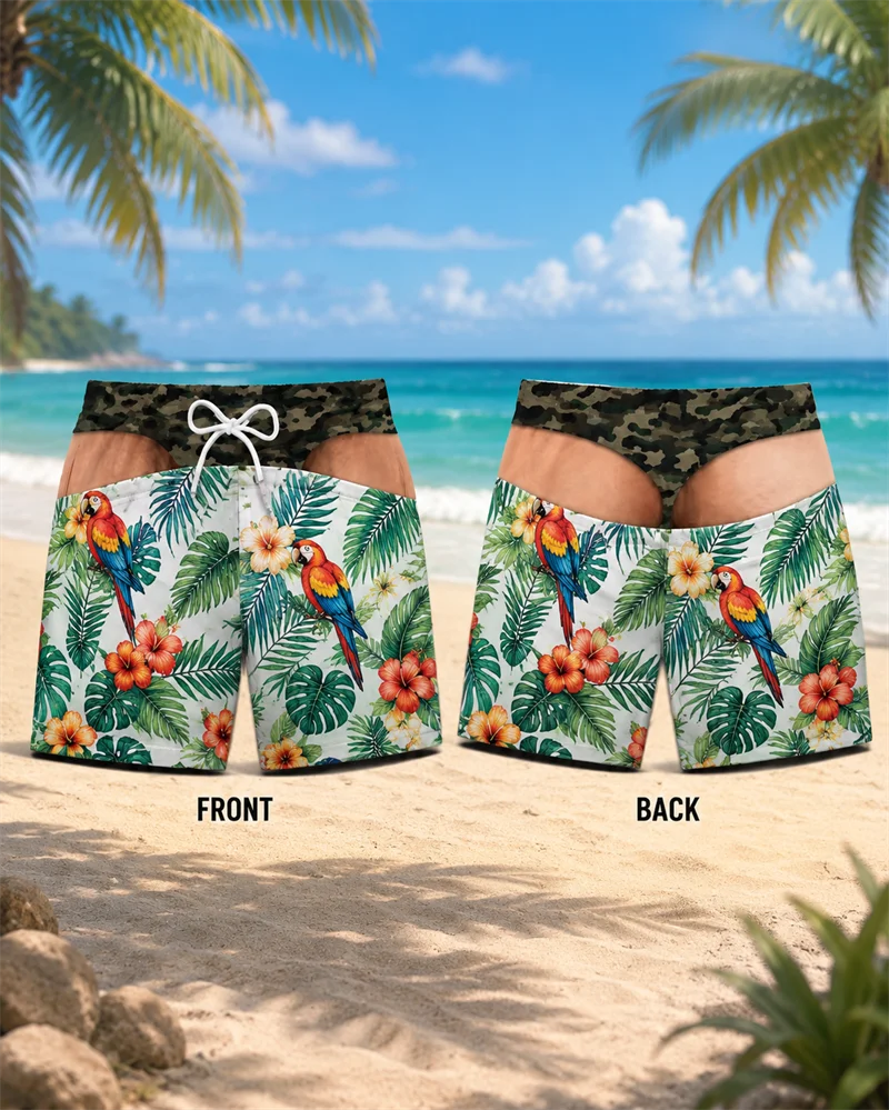 Mens Hawaiian Parrot Beach Sho - огляд і ціна Plant Parenthood