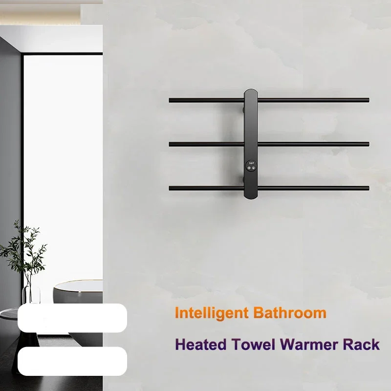 

Black/Gold/Grey/Silver Power 68W Intelligent Heating and Drying Carbon Fiber Electric Towel Rack Constant Temperatur Bathroom