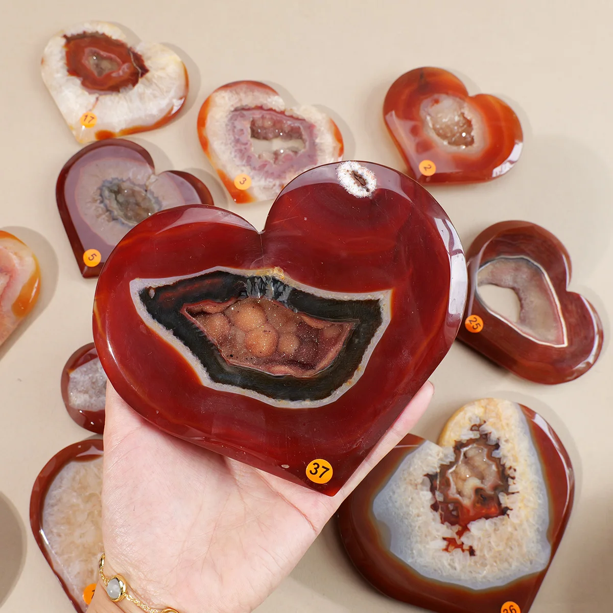 1pc Natural Carnelian Crystal Heart Big Love Red Agate Cluster Spiritual Meditation Feng Shui Druzy Home Ornament