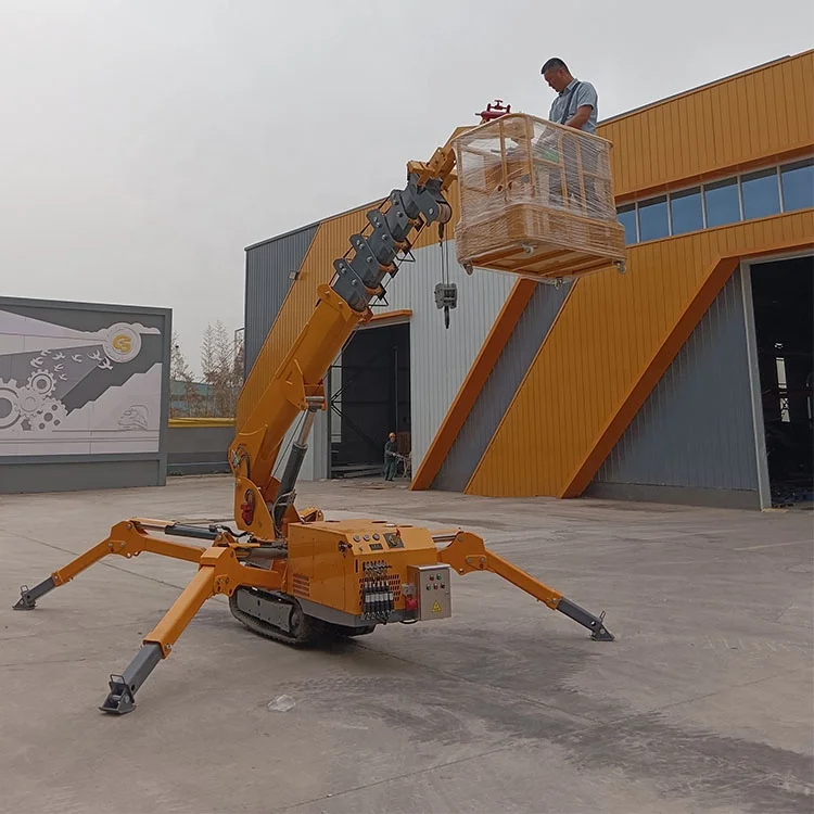 Small hydraulic spider crane can be customized