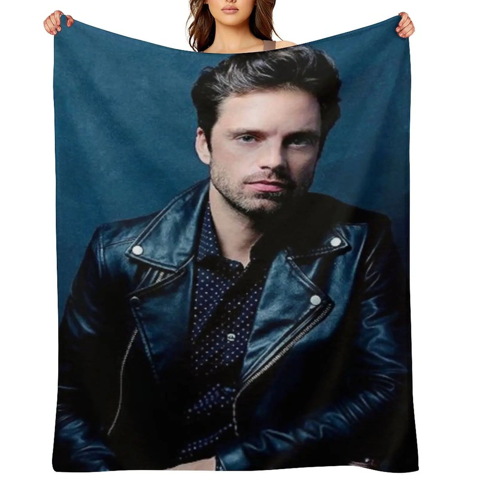 

Sebastian Stan Throw Blanket Baby Shaggy warm for winter Softest Blankets