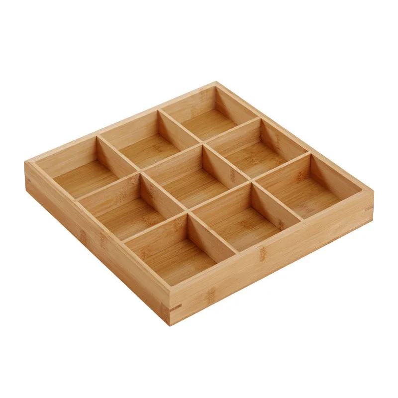 

Wooden Serving Tray Multi Compartments Divided Food Serving Plate for Home Restaurants Sushi Hot Pot Dishes