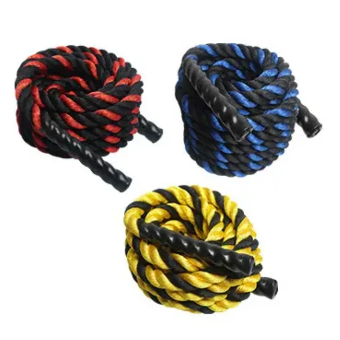 

Adjustable Gym Sports Fitness Training Exercise Battle Rope Weighted Cordless Nylon Skipping Rope Custom Size