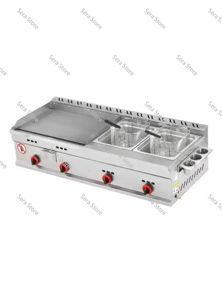 Heavy Duty Commercial Teppanyaki Griddle Grill Flat Top Iron Plate Multifunction Steak Hand Grab Pancake BBQ Cooking Machine