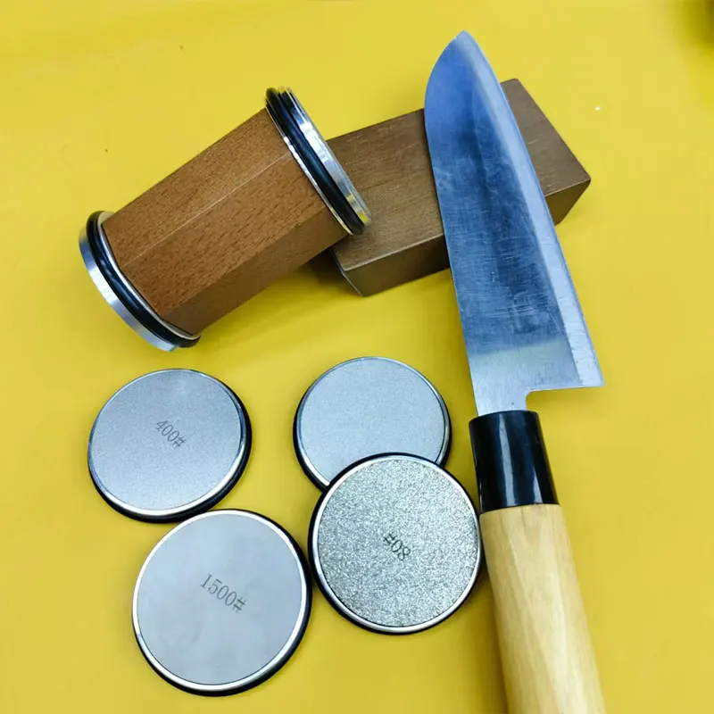 New Four-Sided Diamond Rolling Knife Sharpener Magnetic Angle Roller Sharpening Accessories For Kitchen Knives