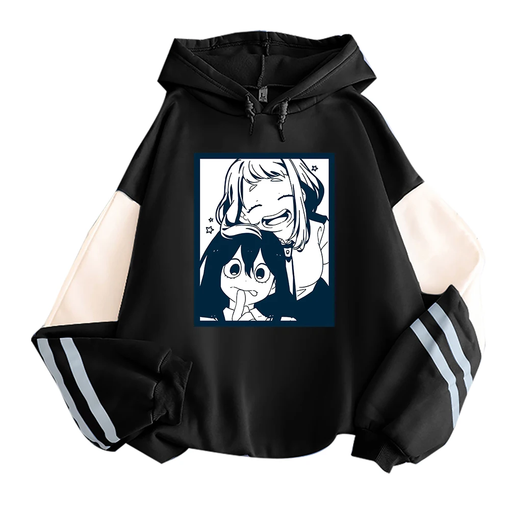 Japanese Anime My Hero Academia Hoodies Men Women Kawaii Ochaco Uraraka Asui Tsuyu Manga Cartoon Casual Oversized Sweatshirts