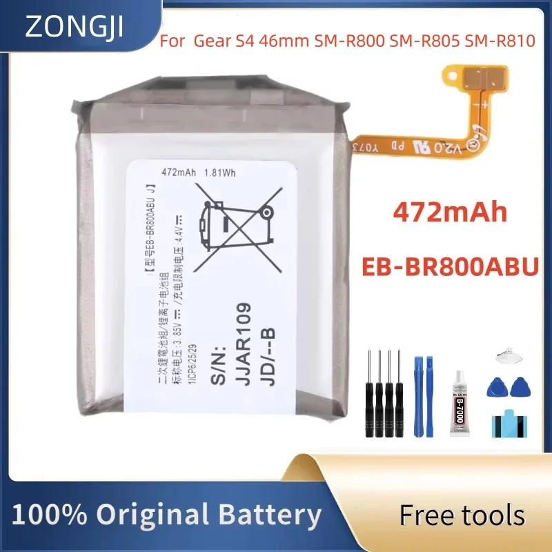 New Battery 472mAh EB-BR800ABU Li-Polymer Battery Replacement For Gear S4 46MM SM-R800 SM-R810 SM-R805 Battery +Tools