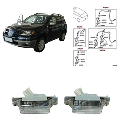 1 or 2 Pieces License Lamp for Outlander CU MB596500 Free for Pinin Clearance Light for Lancer for Pajero Sport K90