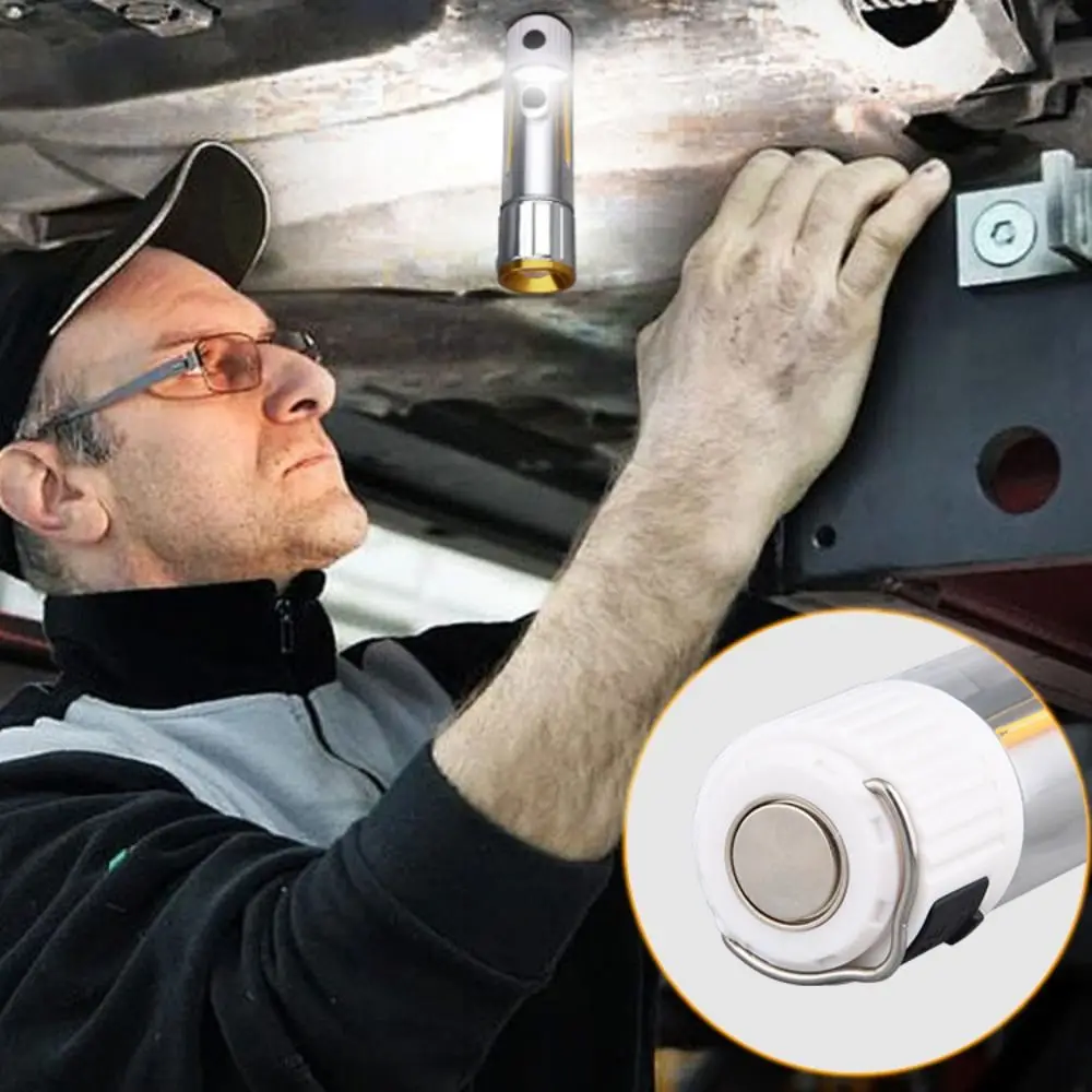 

With Hook LED Flashlight Magnetic Attraction Power Bank Camping Emergency Lantern ABS Waterproof High Strong Power Torch