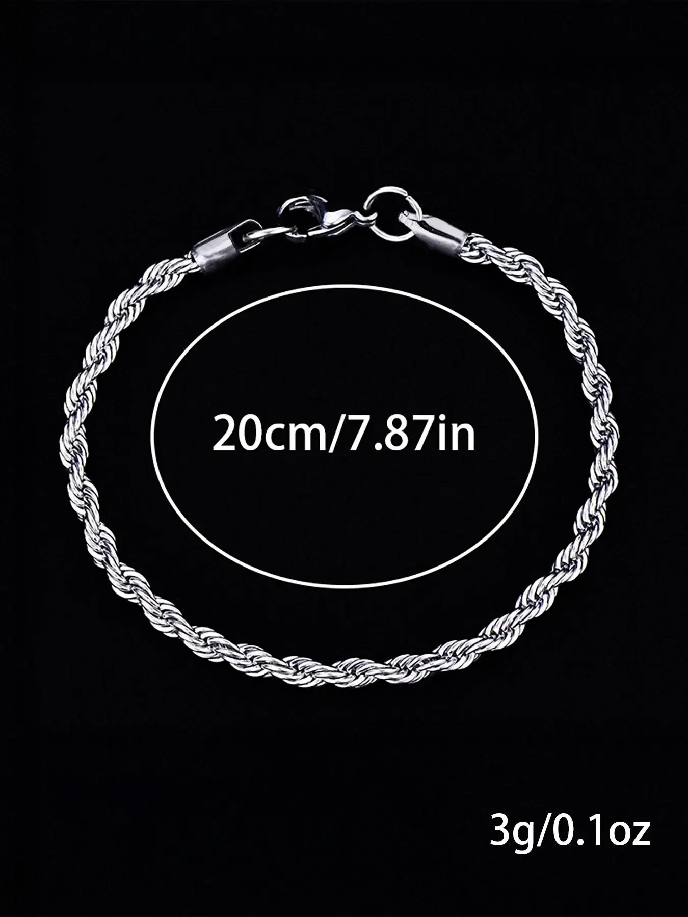 Men's Stainless Steel Braided Bracelet, Unique Twisted Design, Casual Style, All Seasons Wear, No Choking Hazard, Simple Design, Perfect Gift Idea