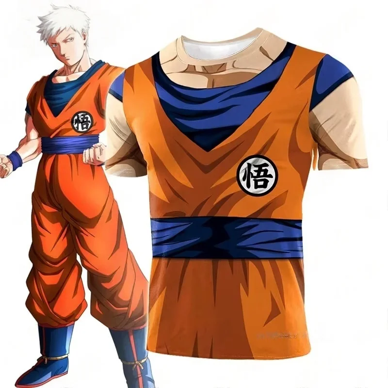 

Dragon Ball Goku Compression Shirt 3D Printed Anime Cosplay Jersey Short Sleeve T-shirt for Adults And Children Summer Gym Top