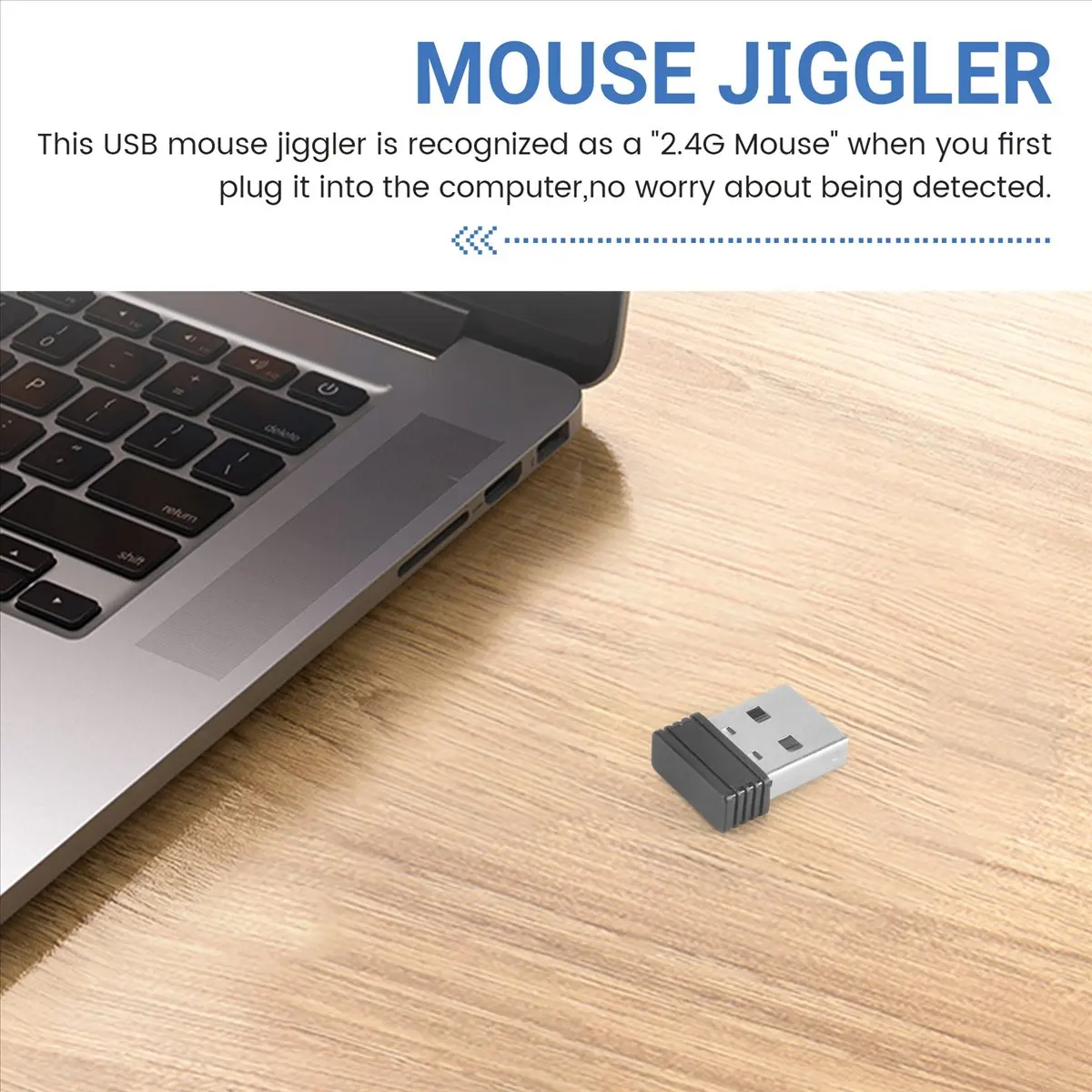 TCE Mouse Jigglers Mover Undetectable Automatic USB Port Shaker Wiggler for Laptop Keeps Computer Awake Mouse Movement Black