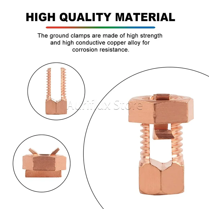 Copper Grounding Clamps Superior Strength Split Bolt Connector for Completing Ground Bonding to Bare 16mm Split Bolt Connector