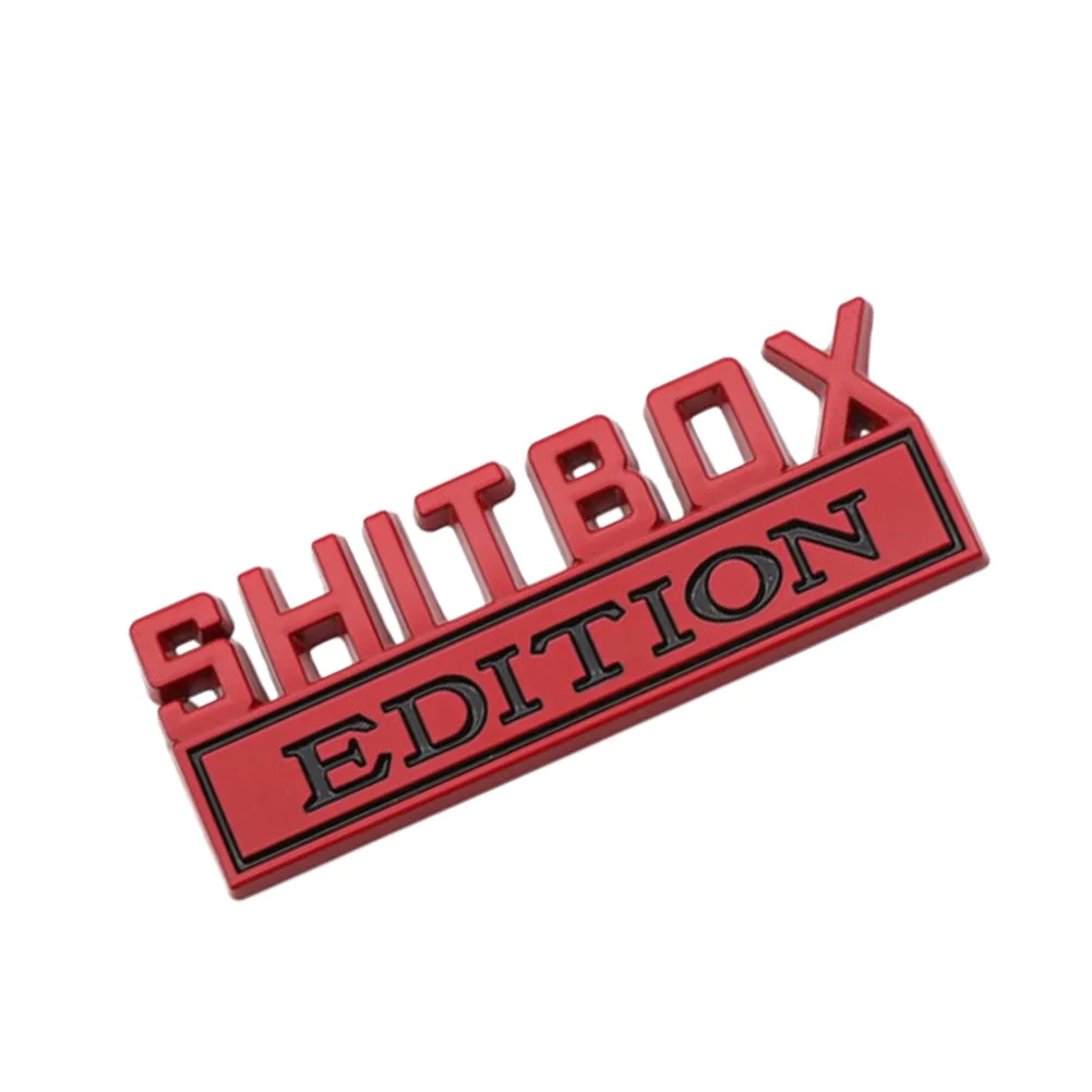 SHITBOX EDITION Emblema Metálico para Maletero Aveo, Adhesivo de Aleación de Zinc para la Parte Trasera del Coche, Modificación Exterior, Pieza de Estilismo Automotriz, Nuevo