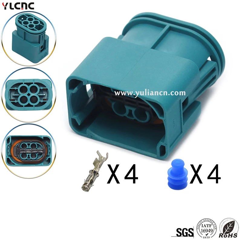 YLCNC 4Pin Sealed Auto Electrical Connector Socket 1‑1452361‑2 Vehicle Wiring Terminal Plug Fitting