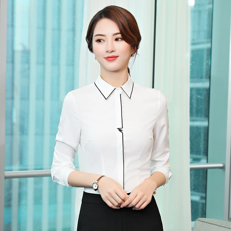 AIyssa 2024 fashionable office womens high-quality shirts are simple and elegant, showing elegance