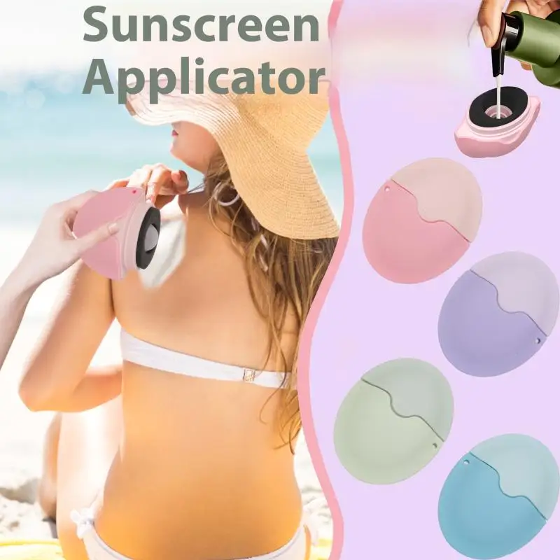 Silicone Suncream Roller Applicator Refillable Oval Isolation Lotion Cream Bottles Stitching Color Cosmetics Tool