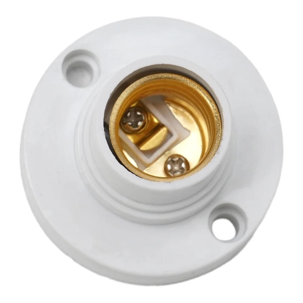 

10Pcs E14 Light Bulb Holder Base Fitting Screw Cap LED Light Socket White Lamp Fixing Adapter Converter 100-230V lamp parts