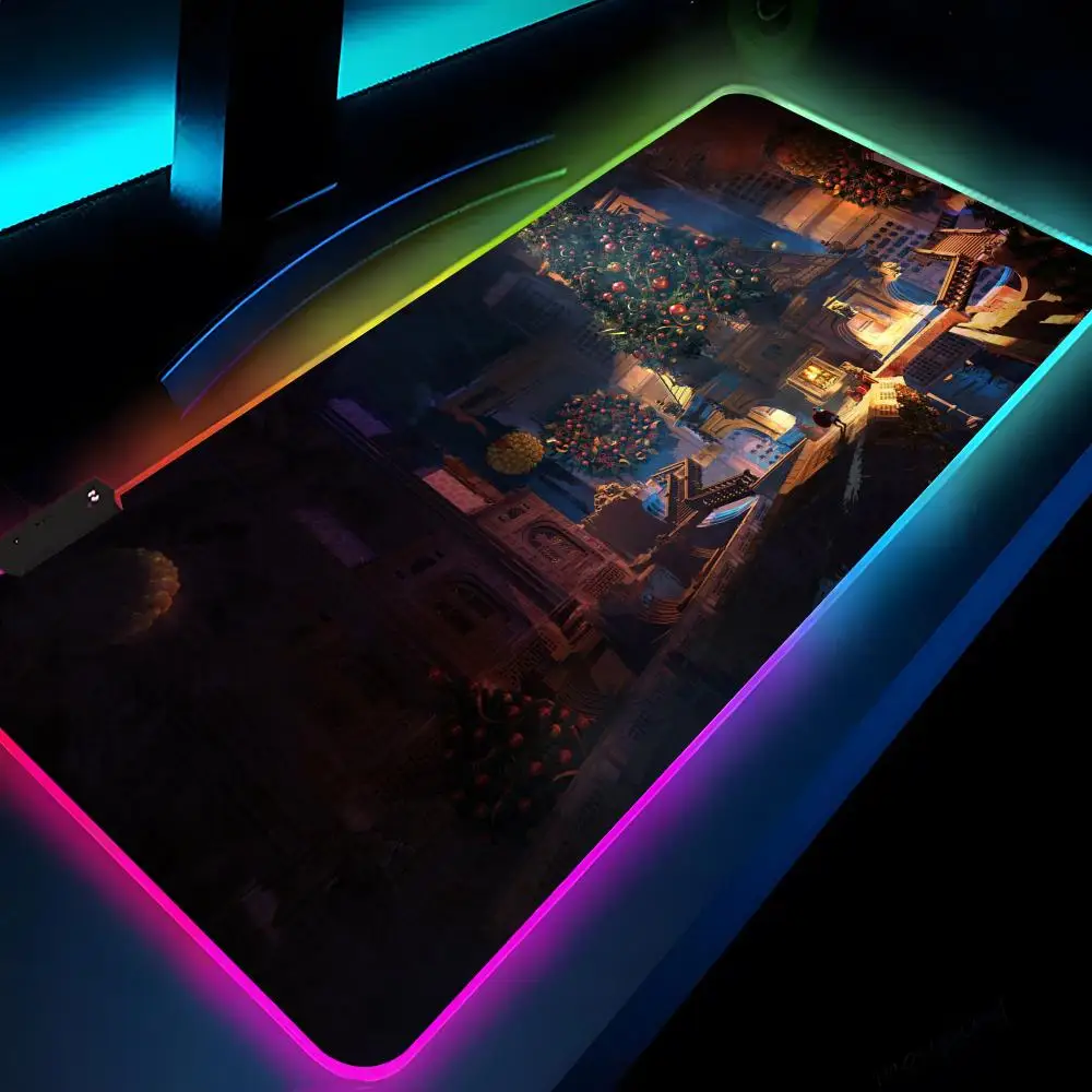 Tapis de souris de jeu LED de Noël, tapis de souris, tapis de table, PC, bureau, cadeaux, RVB, clavier, polymères, média, 700x300