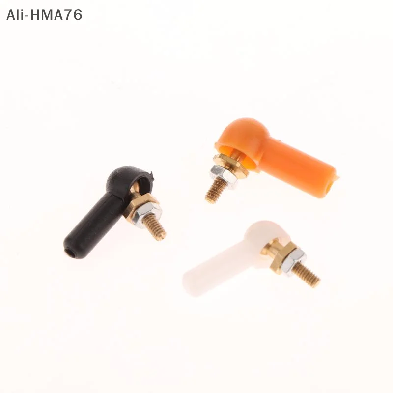 2/5 pçs diy rc barco a gasolina servo peças de reposição l16/17mm extremidade da haste m2 m3 junta esférica 2/3mm preto ligação haste cabeça esférica conector