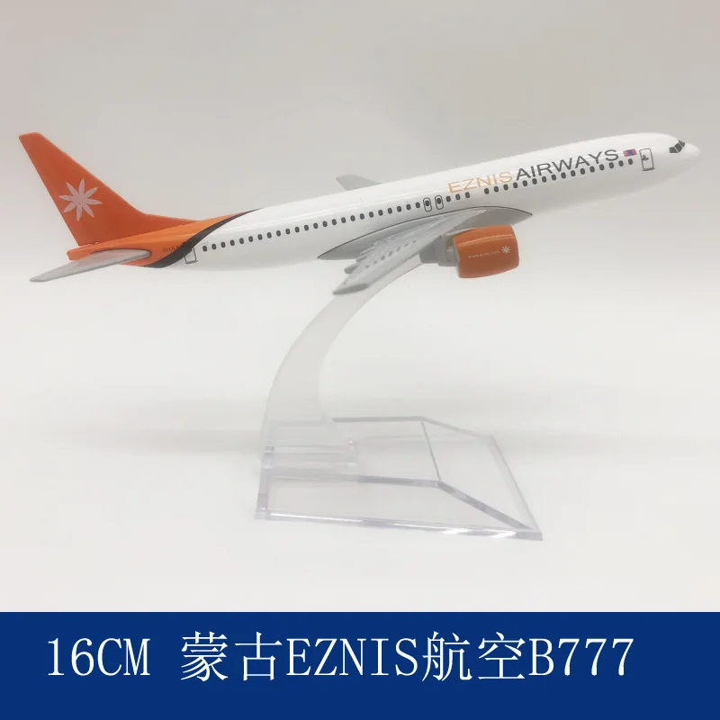 16CM Alloy Aircraft Mongolian Airlines EZMIS Boeing 737-300 Aviation Gift