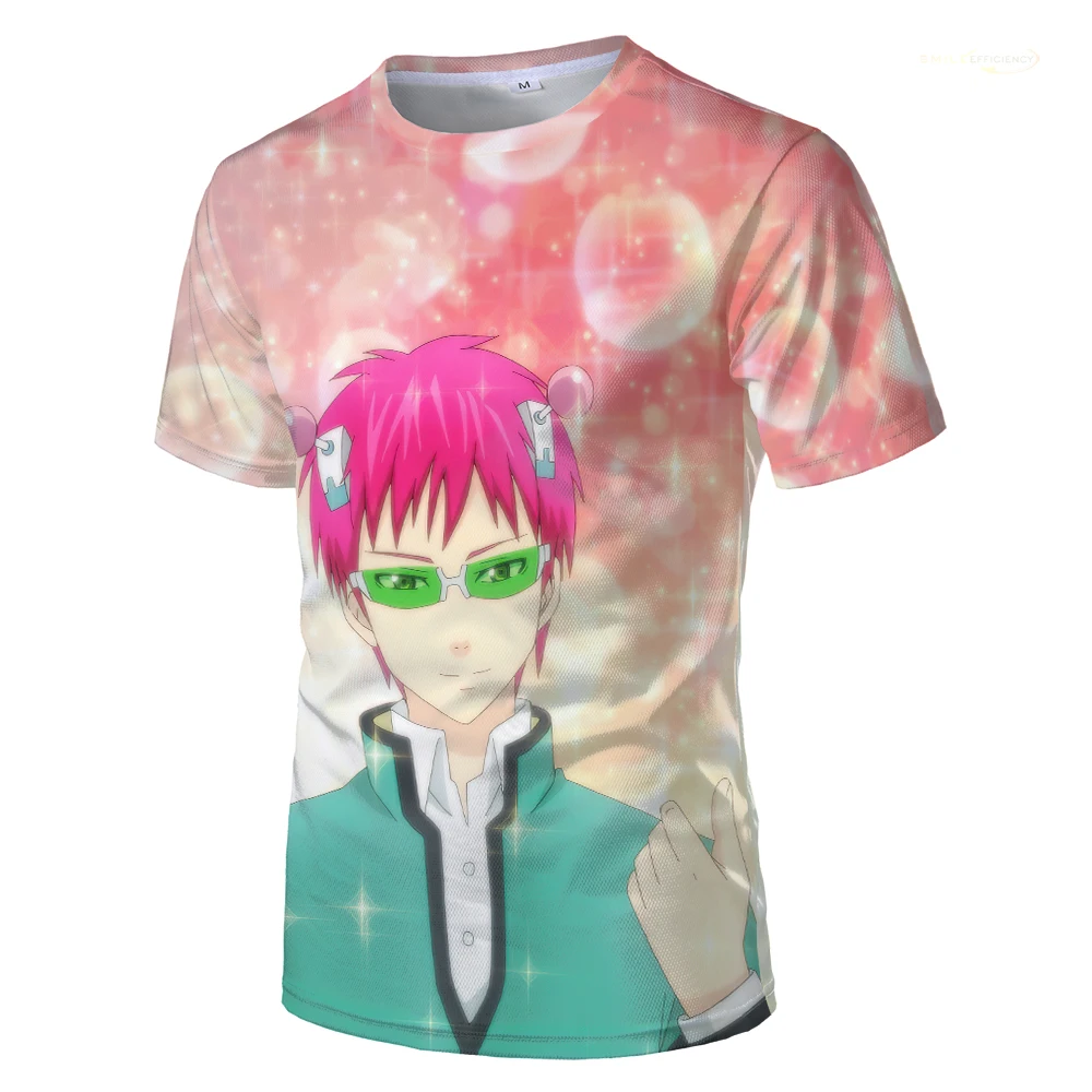 Saiki Kusuo No Sai-Nan Anime Printed T-shirt Men/Women/Children Breathable Soft Harajuku T-shirt Summer Kawaii Fun Men's T-shirt