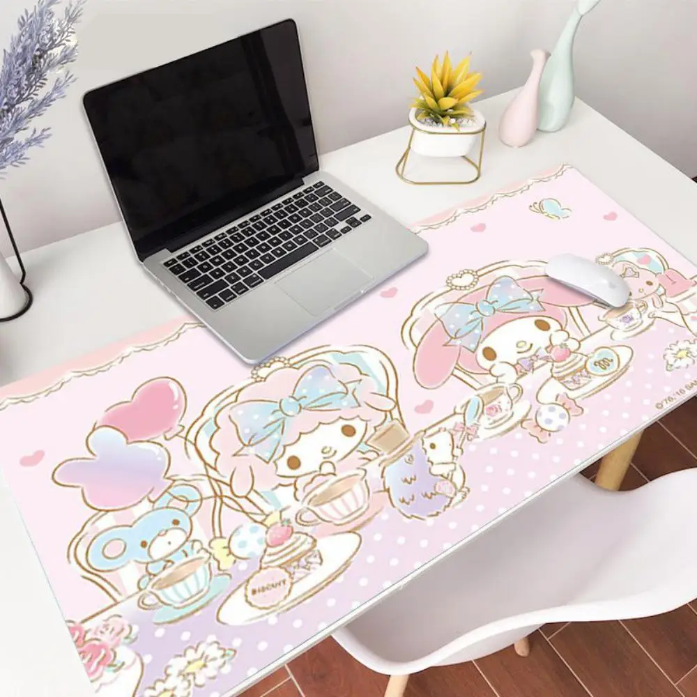 Anime Gamer Girl 900x400 Desk Mat Mouse Pad Large Carpet Office Carpet Pink Desk Gaming Mouse Mat Xxl Computer Kawaii Decor