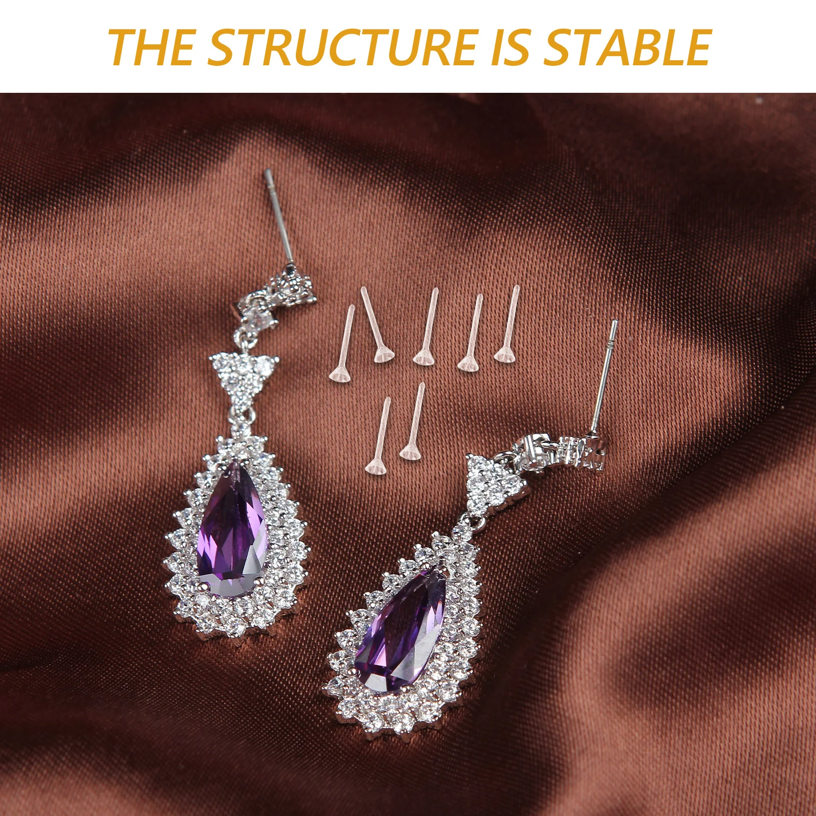 

500Pcs 3mm Clear Plastic Earring Posts Jewelry Making Findings DIY Supplies for Sensitive Ears Rhinestone Studs