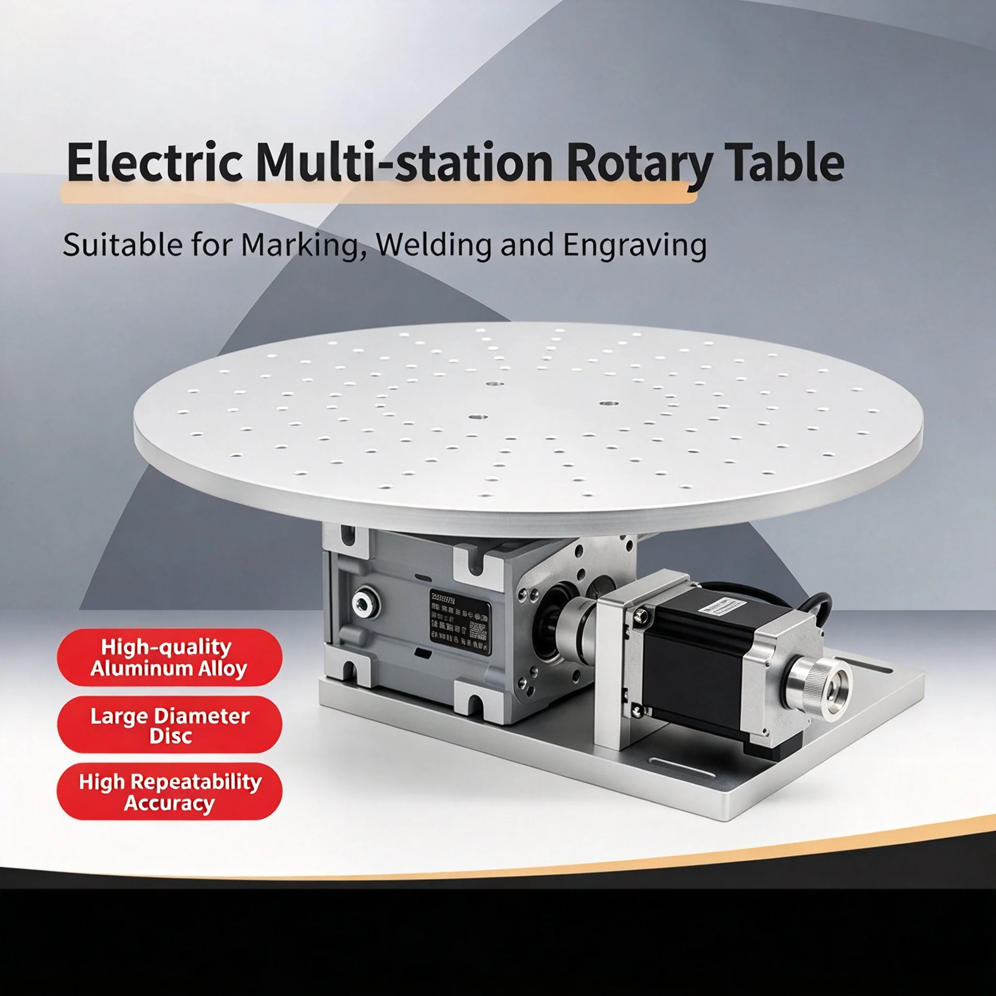 30KG heavy-load multi-station rotary table for laser marking, welding, engraving, rotary axis platform, electric