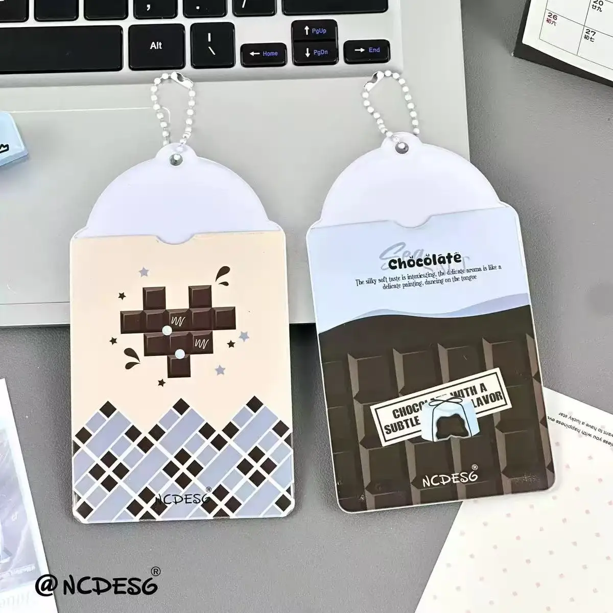 1-2pcs Blue PVC 3 Inch Photocard Holder Kpop Idol Photo Protector Card Case Display Pendant Student ID Card Protective Cover