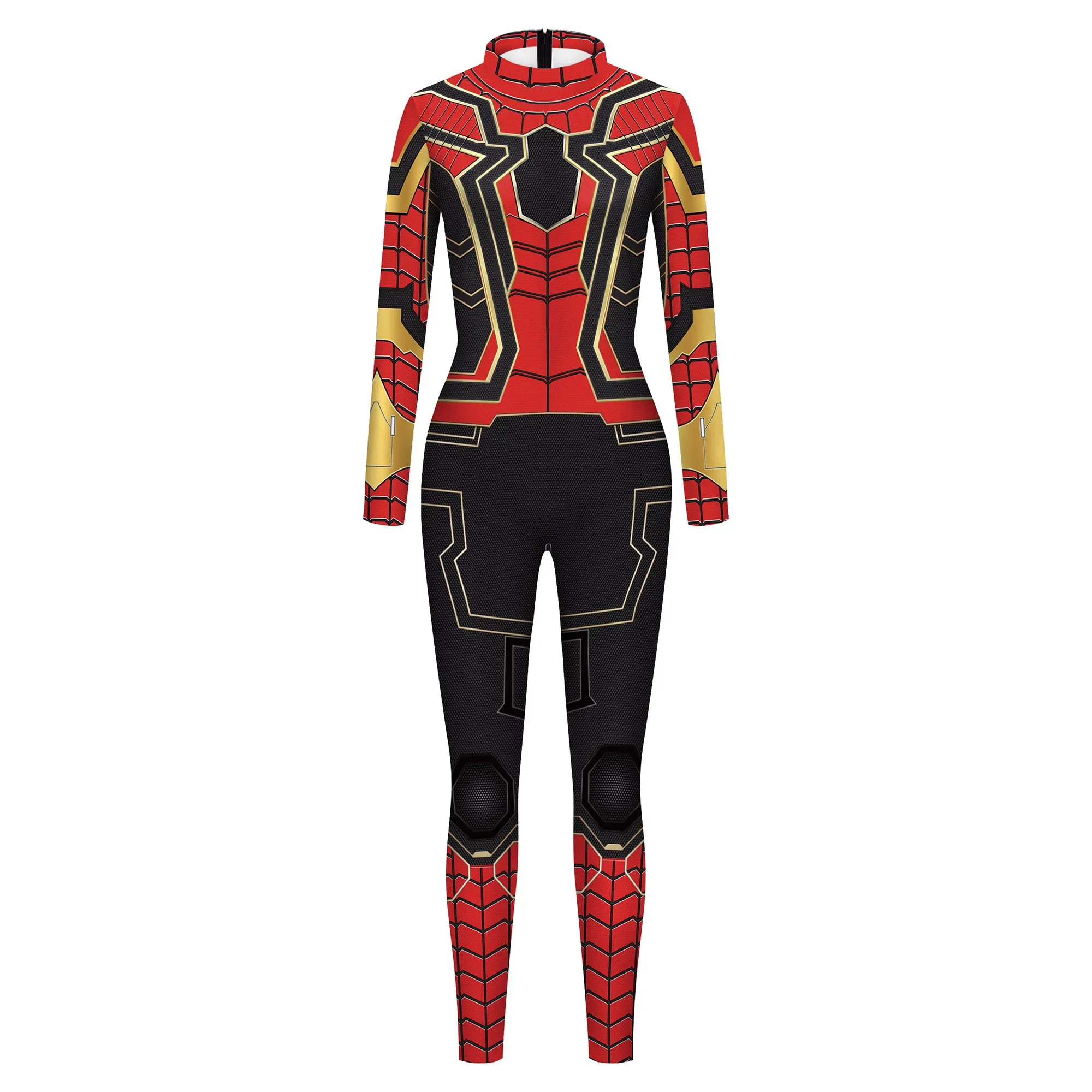 

MINISO Halloween Cosplay Costume Spider Printed Women Zentai Bodysuit Disguise Superhero Outfits Theme Party Jumpsuit