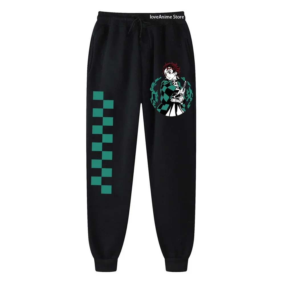 Homens e mulheres Demon Slayer Sweatpant, calças longas de anime, calça casual cosplay, Harajuku Streetwear, moletom roupas