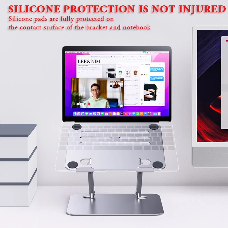 Supporto per Laptop OULYLAN supporto per Notebook per Tablet supporto pieghevole in lega di alluminio per staffa per Laptop da 9.7-17 pollici