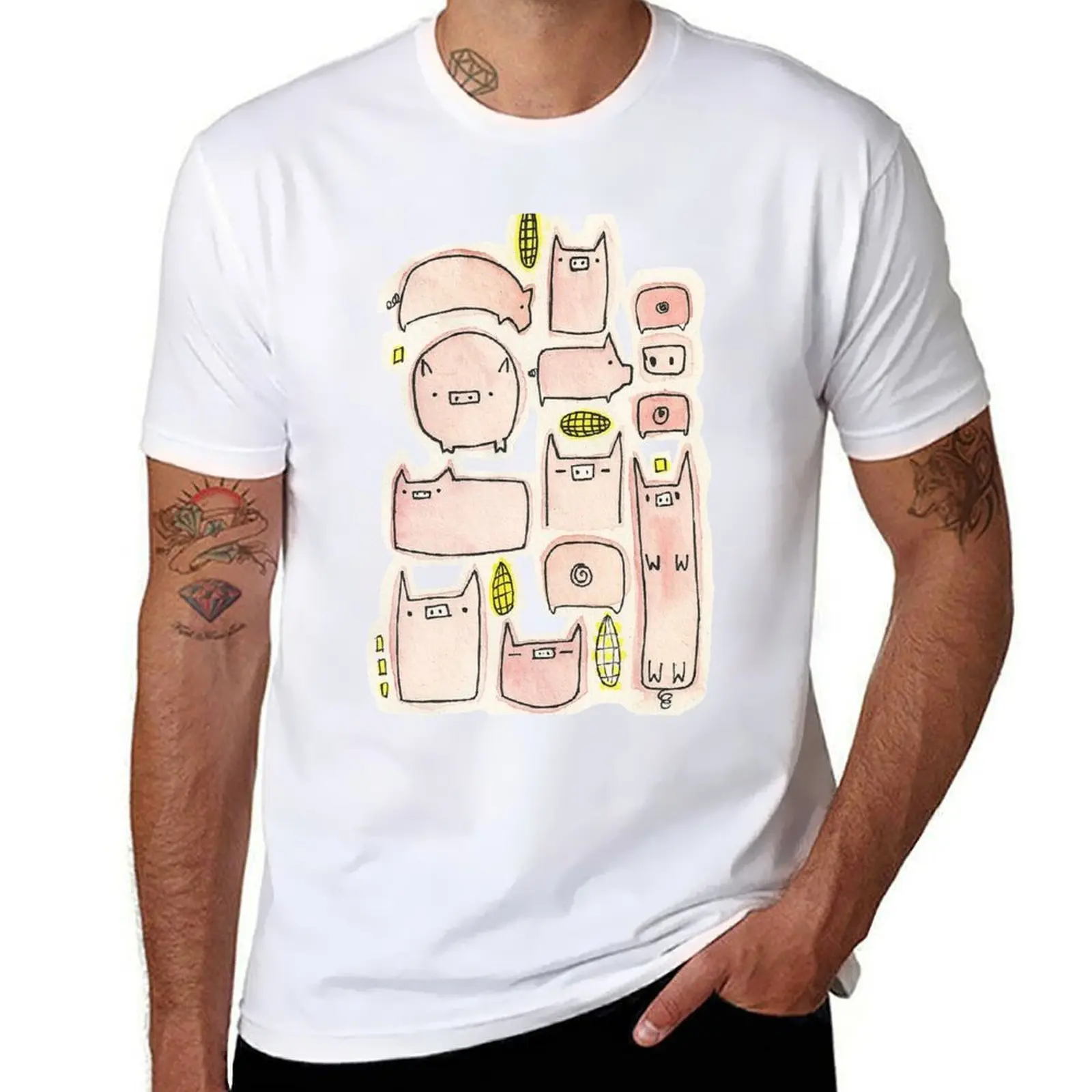 

Pigs and corn T-Shirt man t shirt luxury man t shirt designer man t shirt cotton high quality T-Shirt