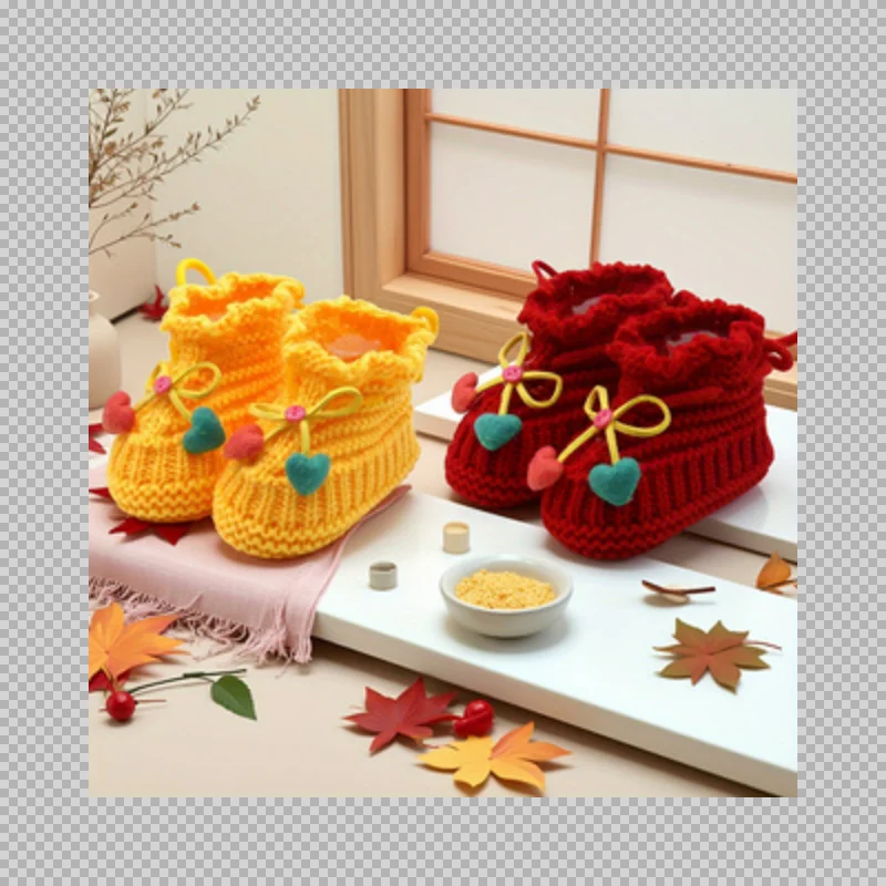 

2-Pack Cute Woven Shoes Baby Booties Crochet Hand Knitting Shoes for Infant Soft Booties for Newborn Boys and Girls