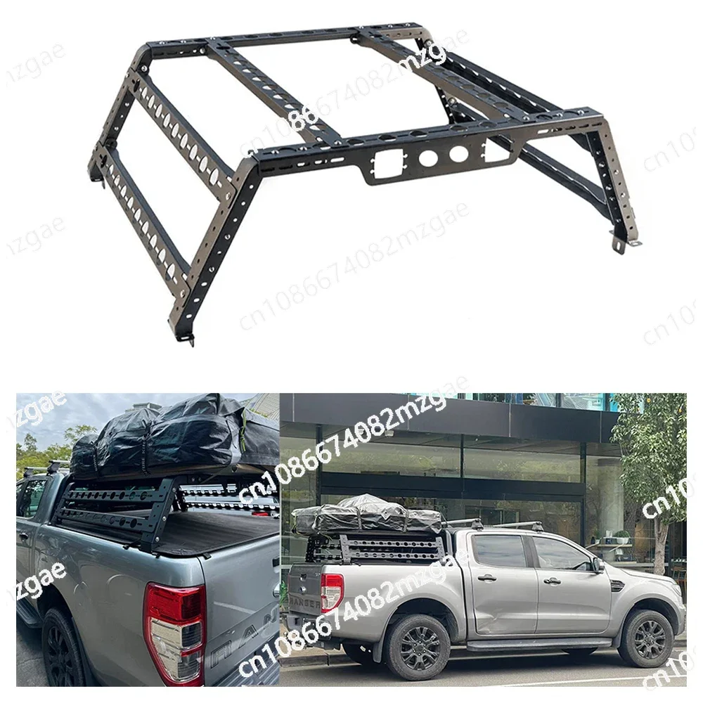 JP16 ODM Full Size Truck Bed Ute Tub Rack Land Frame Bed Rack Pickup Rear Bucket Adjustable Iron Roll Bar Truck Rack for Truck